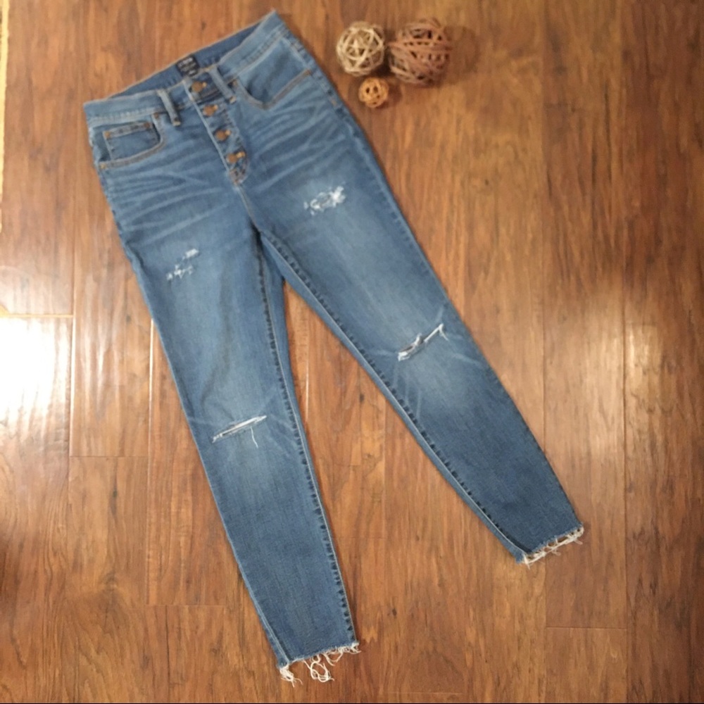J. CREW Women’s 10” High Rise Skinny Jeans Size 27 Medium Wash - Picture 4 of 8